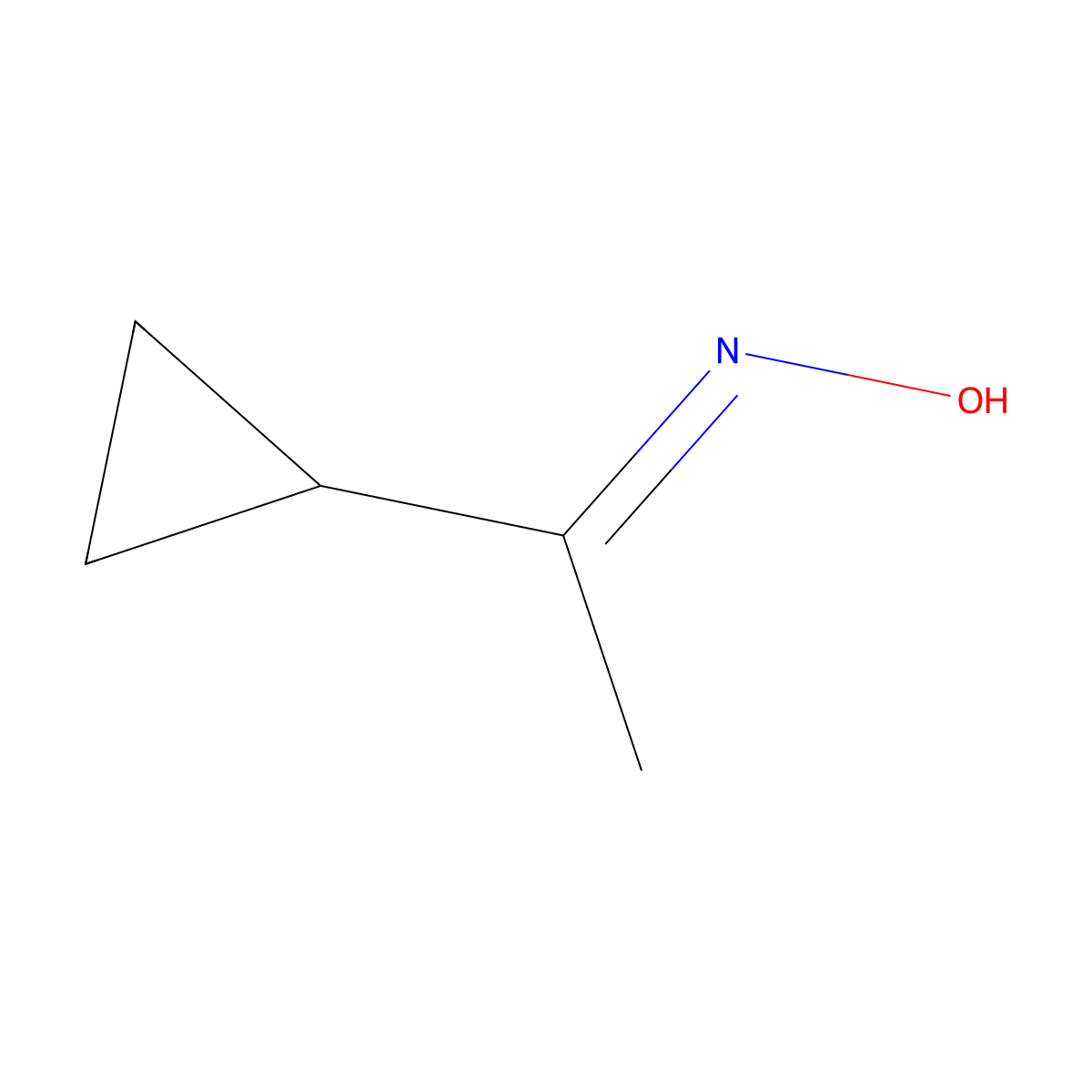 Ethanone, 1-cyclopropyl-, oxime molecular structure, CAS 51761-72-9