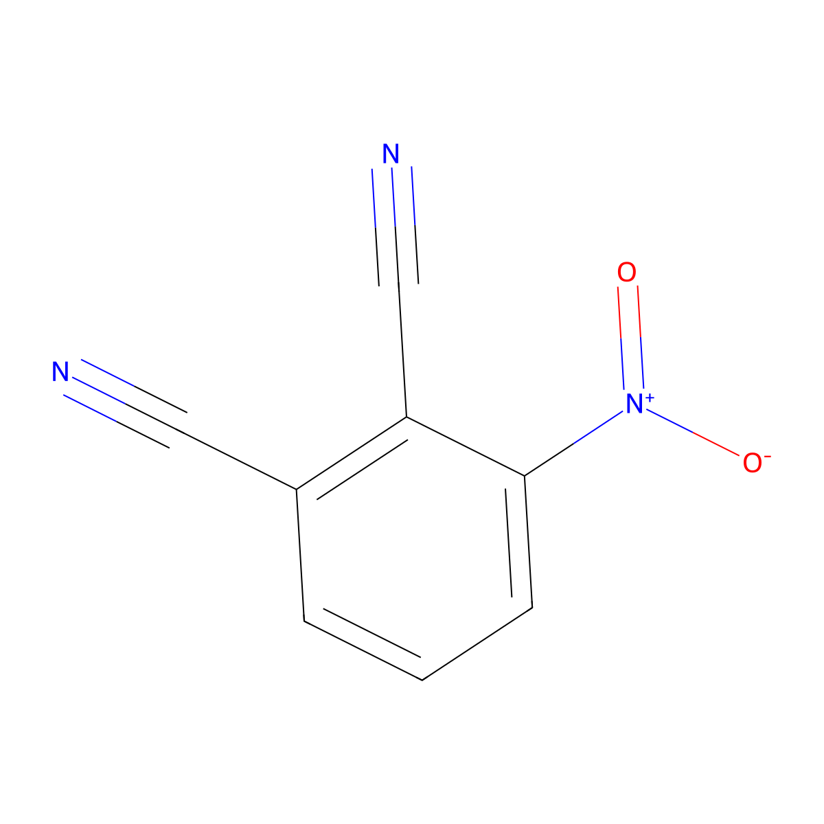 1,2-Benzenedicarbonitrile, 3-nitro- molecular structure, CAS 51762-67-5