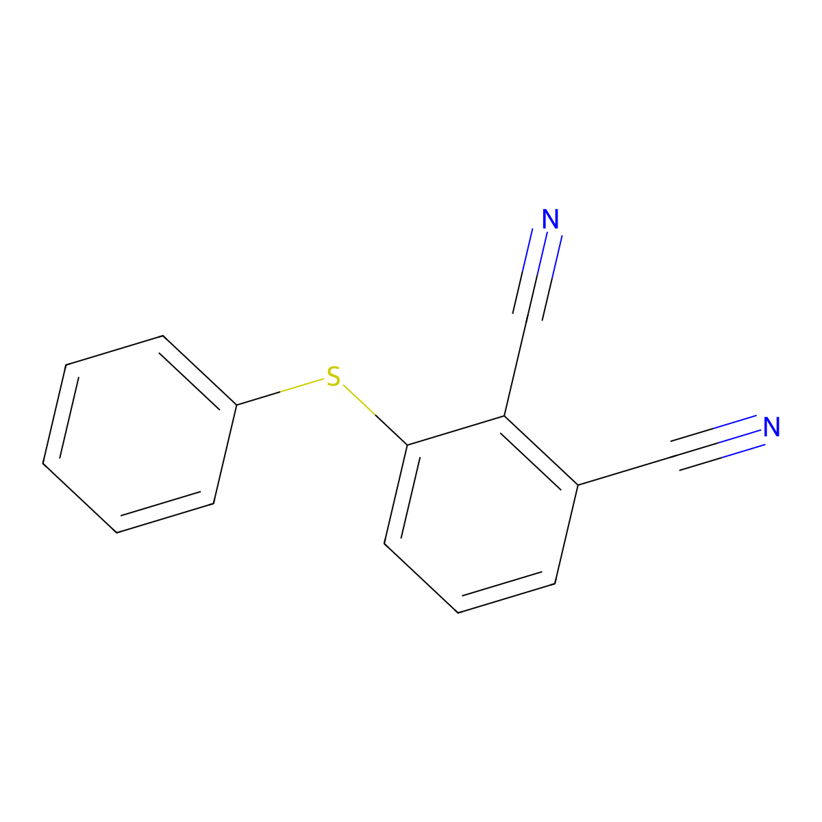 3-(Phenylthio)phthalonitrile molecular structure, CAS 51762-68-6