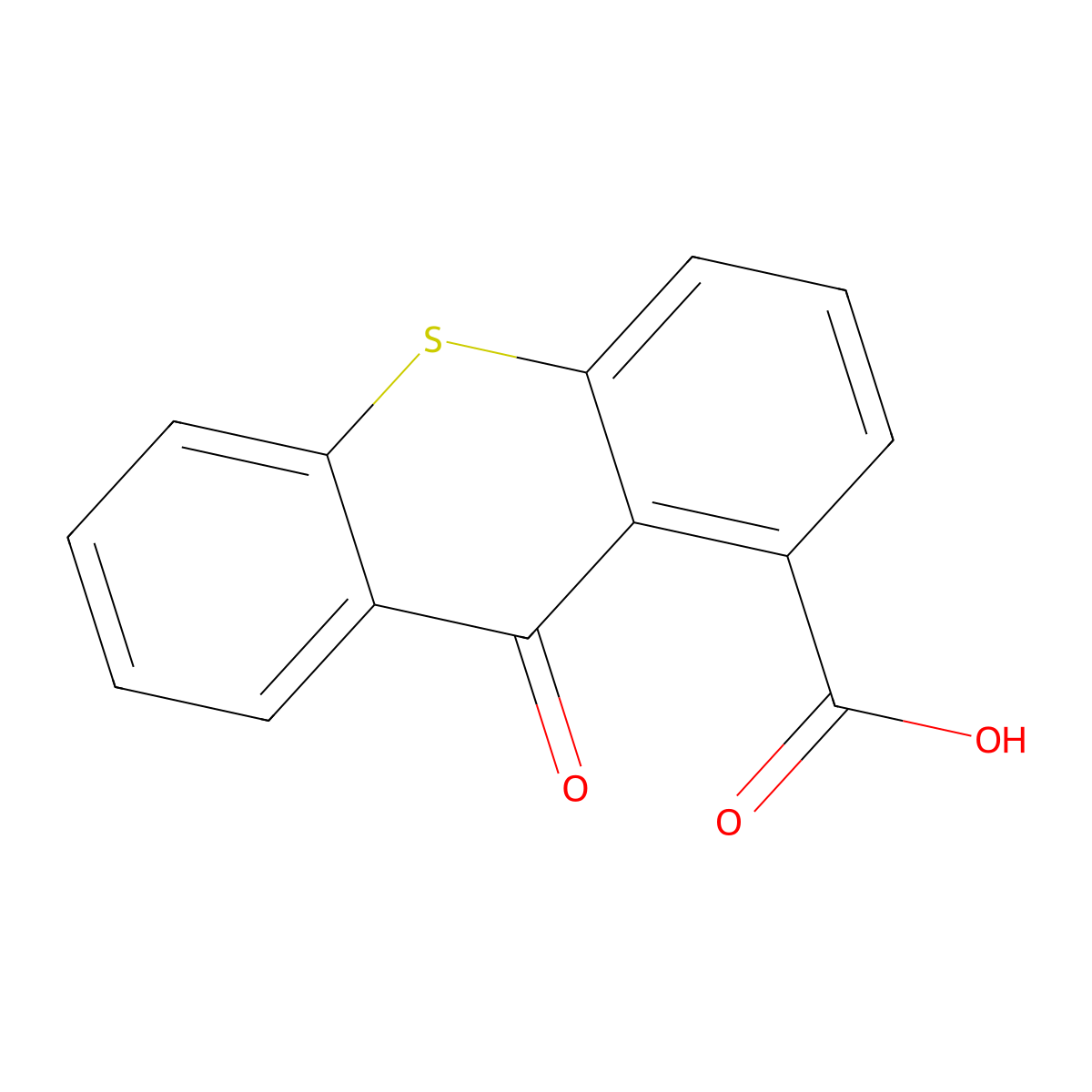 9-oxo-9H-thioxanthene-1-carboxylic acid molecular structure, CAS 51762-69-7