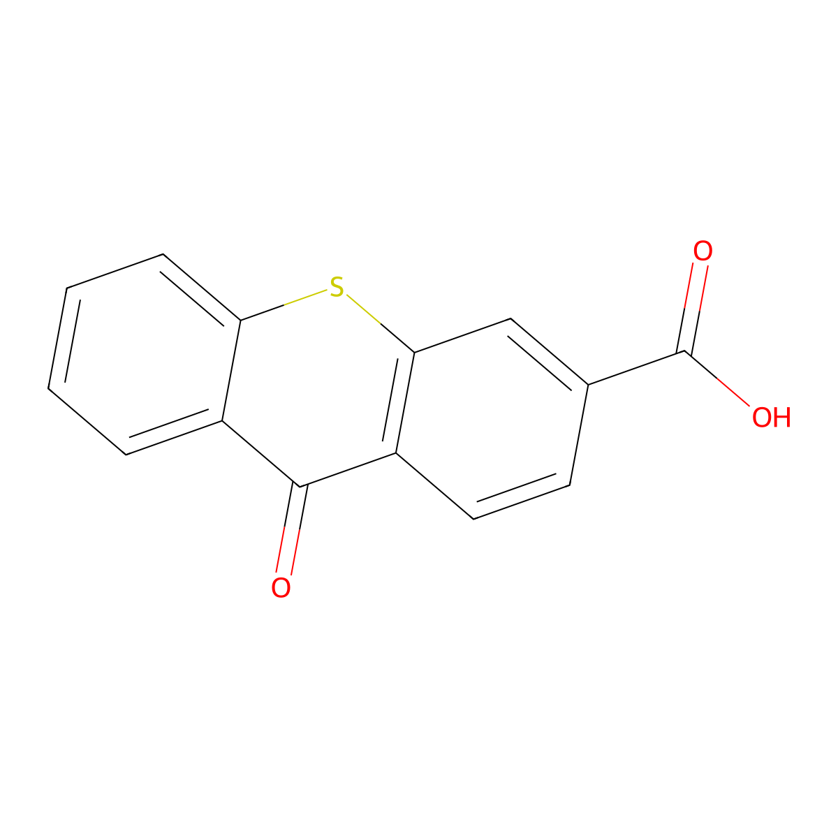 9-oxo-9H-thioxanthene-3-carboxylic acid molecular structure, CAS 51762-88-0