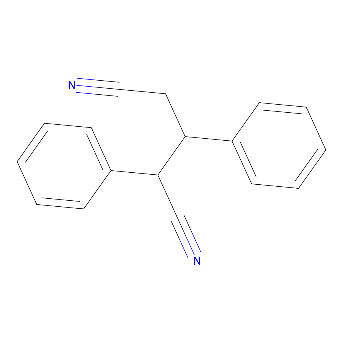 2,3-Diphenylpentanedinitrile molecular structure, CAS 51764-05-7