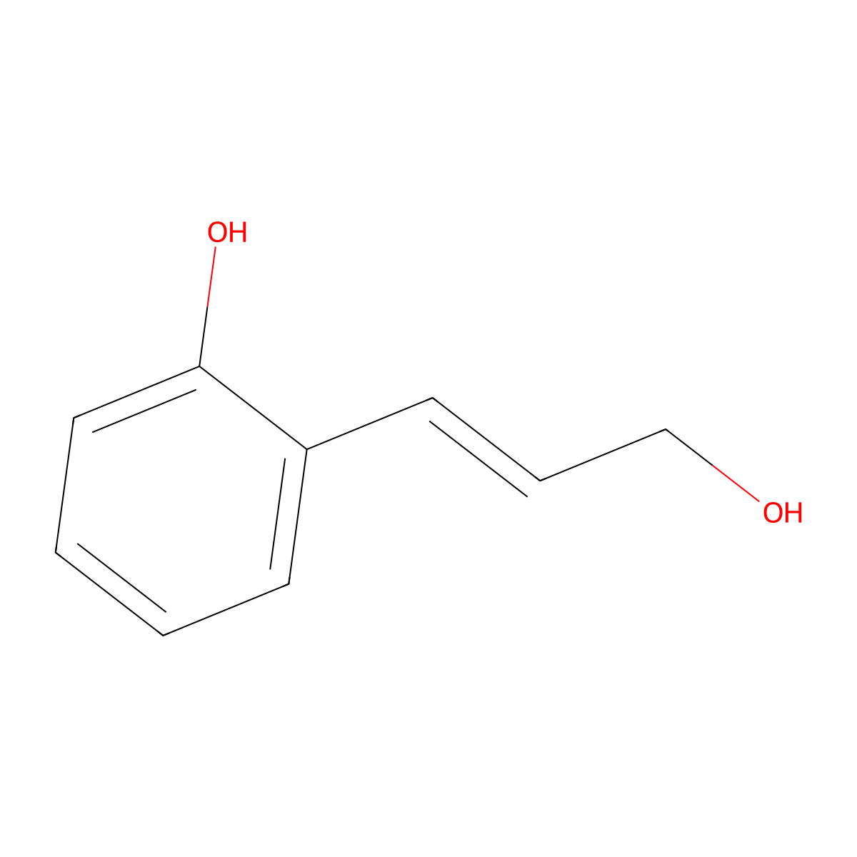 (E)-2-(3-Hydroxyprop-1-en-1-yl)phenol molecular structure, CAS 51764-86-4
