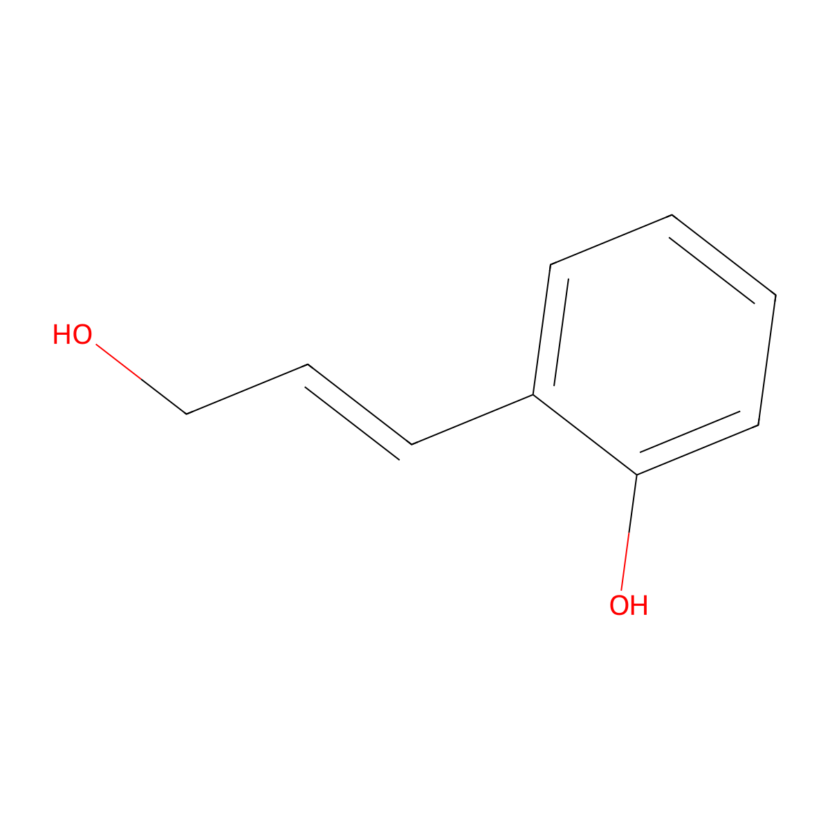 (E)-2-(3-Hydroxyprop-1-en-1-yl)phenol molecular structure, CAS 51764-86-4