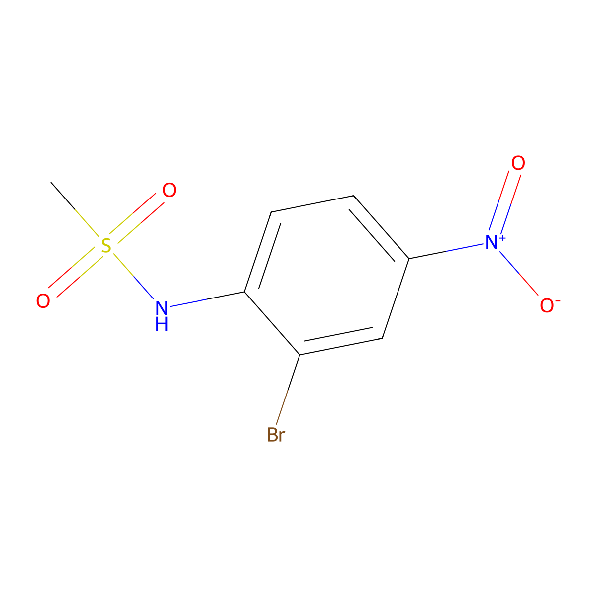 Methanesulfonamide, N-(2-bromo-4-nitrophenyl)- molecular structure, CAS 51765-50-5