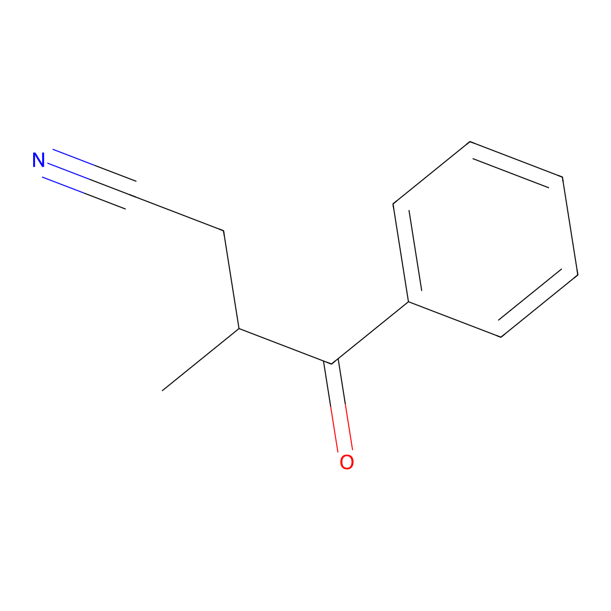 3-Methyl-4-oxo-4-phenylbutanenitrile molecular structure, CAS 51765-79-8