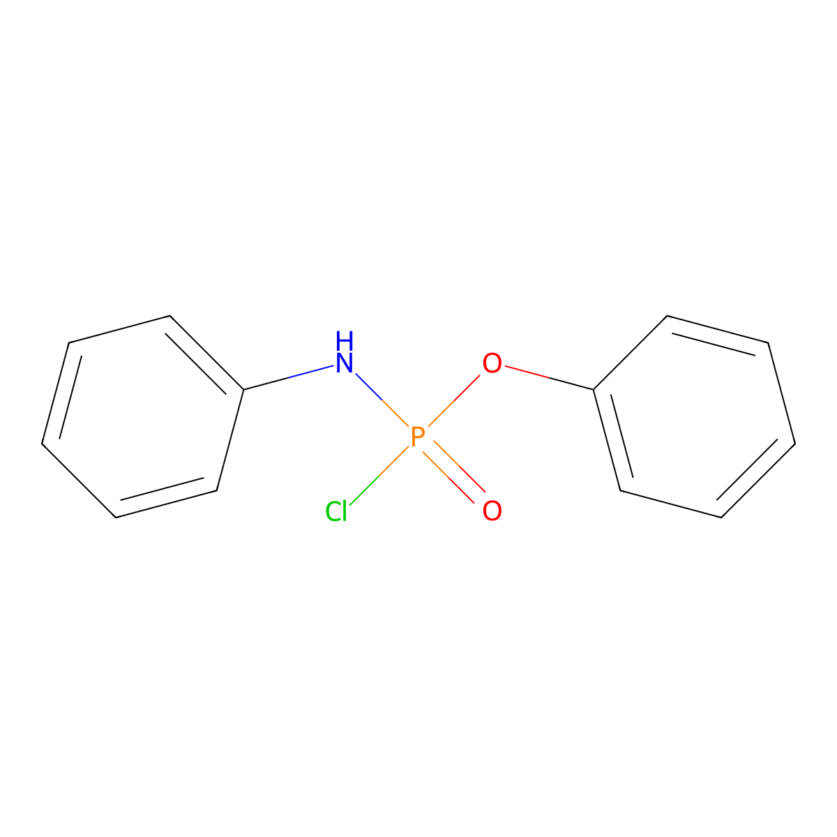 Phosphoramidochloridic acid, N-phenyl-, phenyl ester molecular structure, CAS 51766-21-3