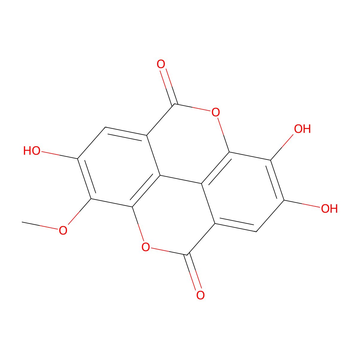 3-O-Methylellagic acid molecular structure, CAS 51768-38-8