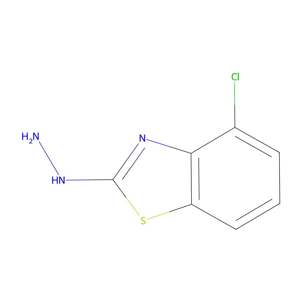 4-Chloro-2-hydrazinylbenzo[d]thiazole molecular structure, CAS 51769-38-1