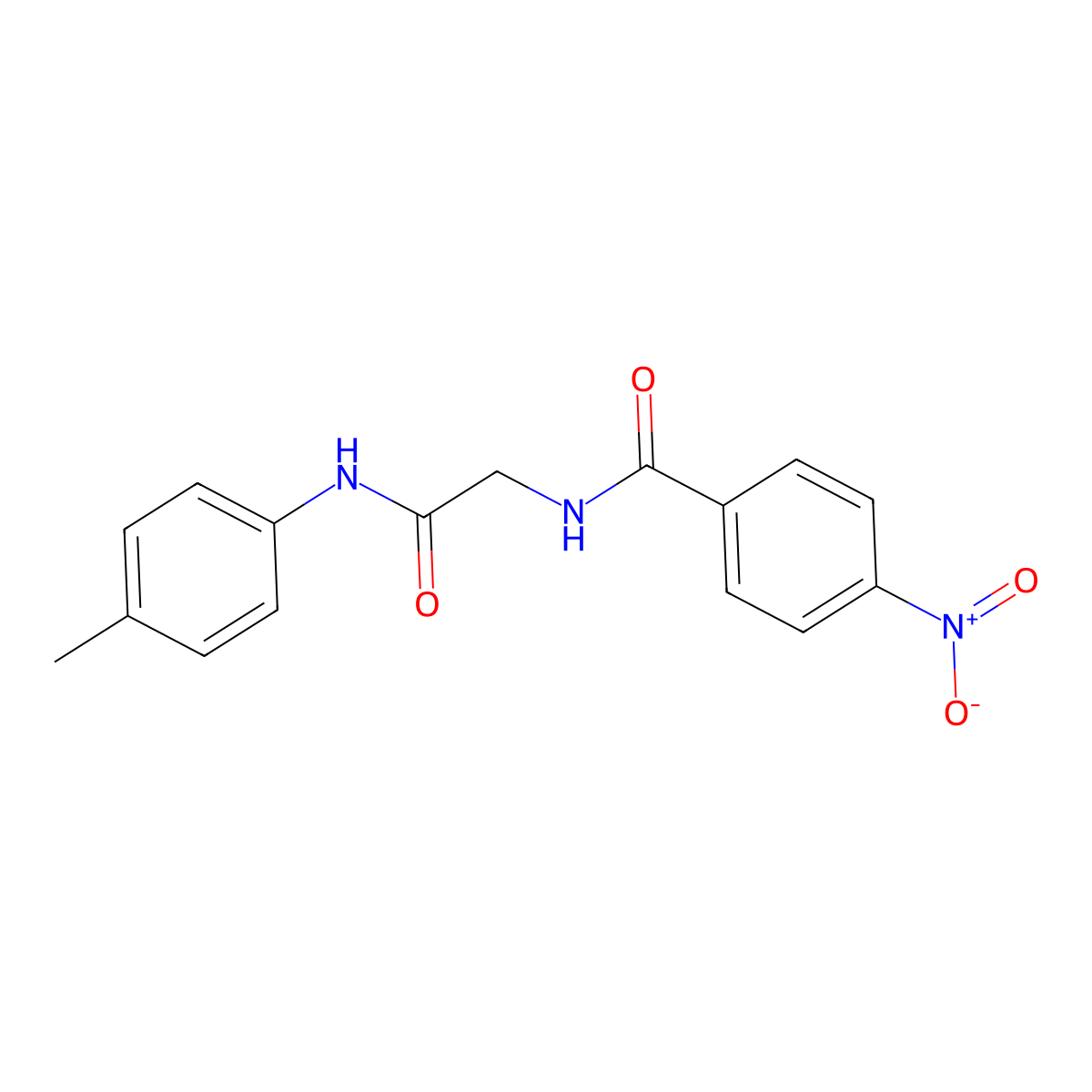 N-[2-(4-methylanilino)-2-oxoethyl]-4-nitrobenzamide molecular structure, CAS 51769-56-3