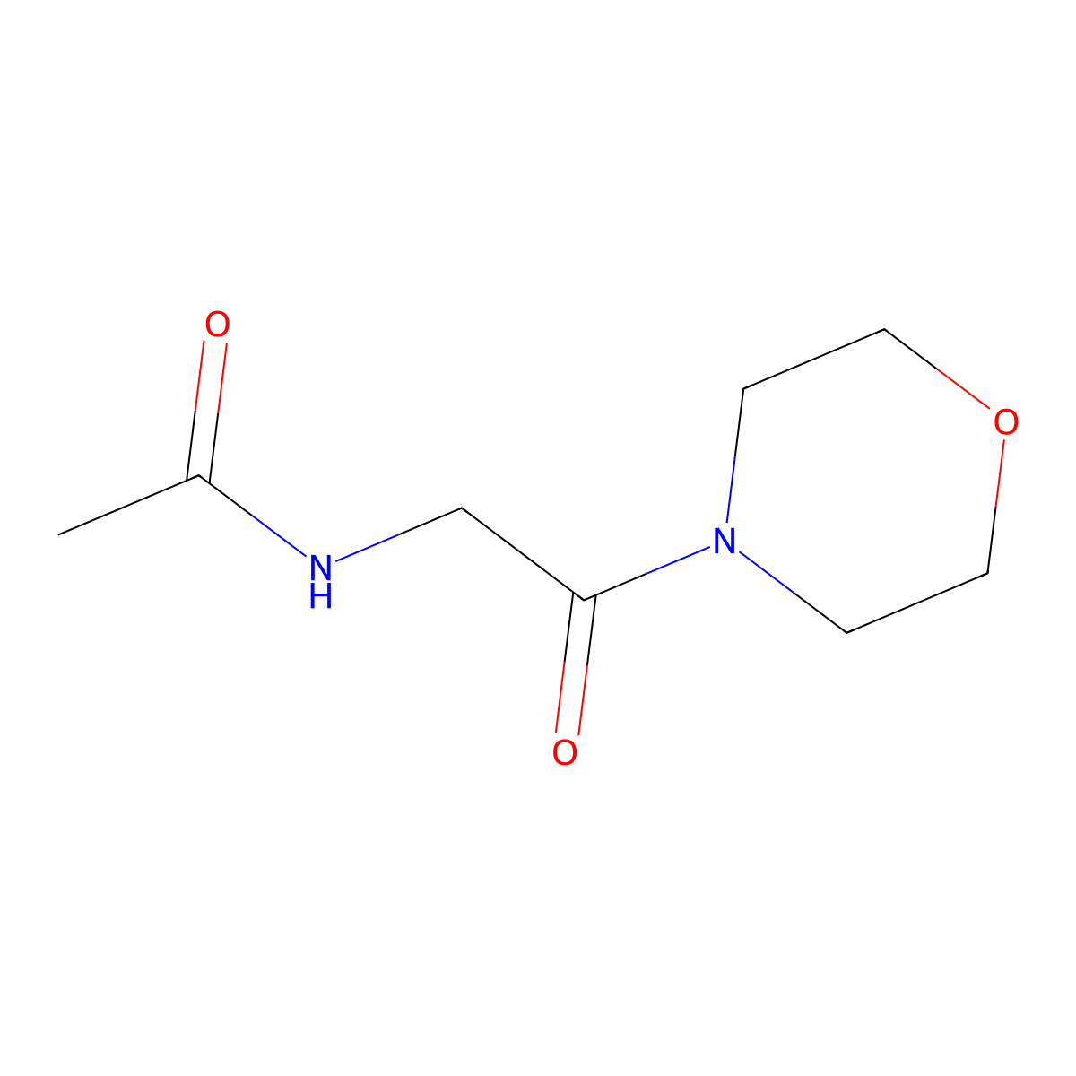 N-[2-(morpholin-4-yl)-2-oxoethyl]acetamide molecular structure, CAS 51769-85-8