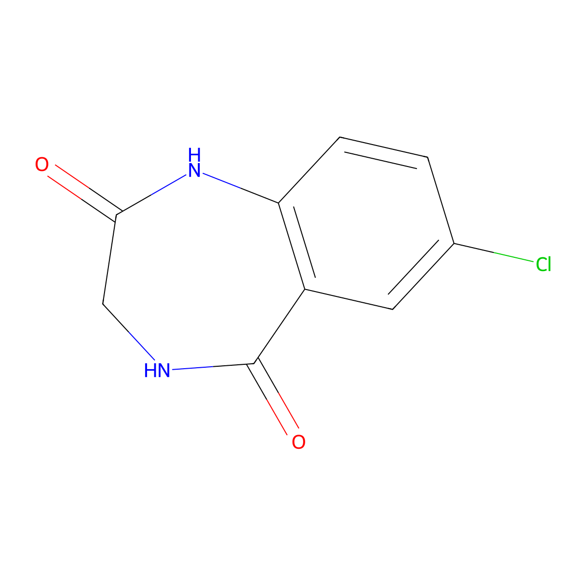 7-Chloro-3H-1,4-benzodiazepin-2,5(1H,4H)-dione molecular structure, CAS 5177-39-9