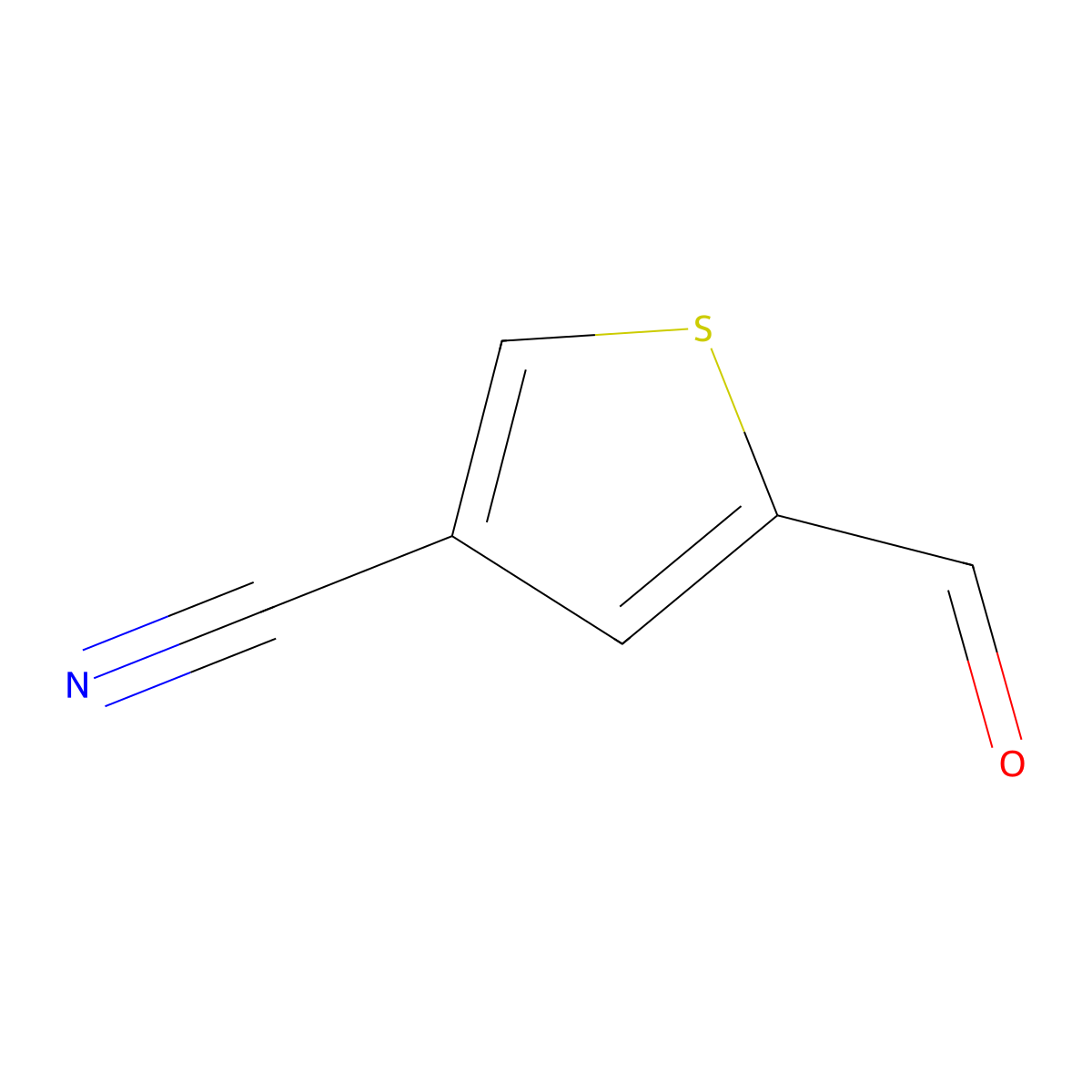 5-Formylthiophene-3-carbonitrile molecular structure, CAS 51770-04-8
