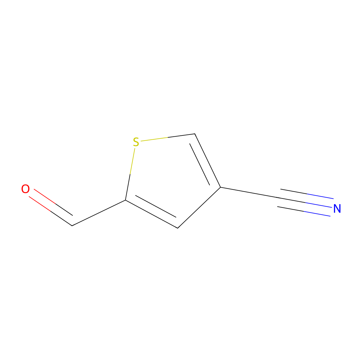 5-Formylthiophene-3-carbonitrile molecular structure, CAS 51770-04-8