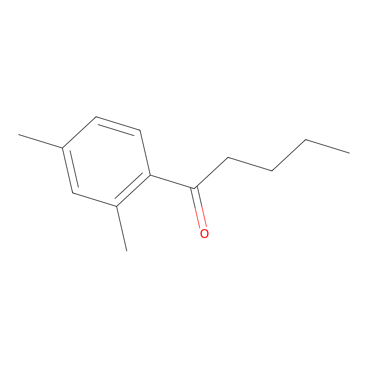 1-(2,4-Dimethylphenyl)pentan-1-one molecular structure, CAS 51770-84-4