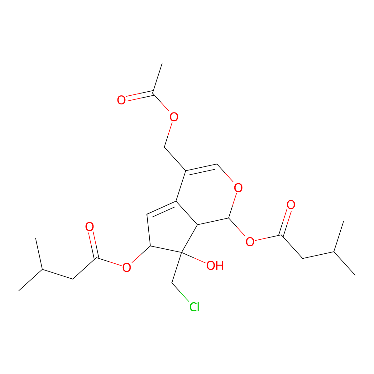 Valechlorine molecular structure, CAS 51771-49-4