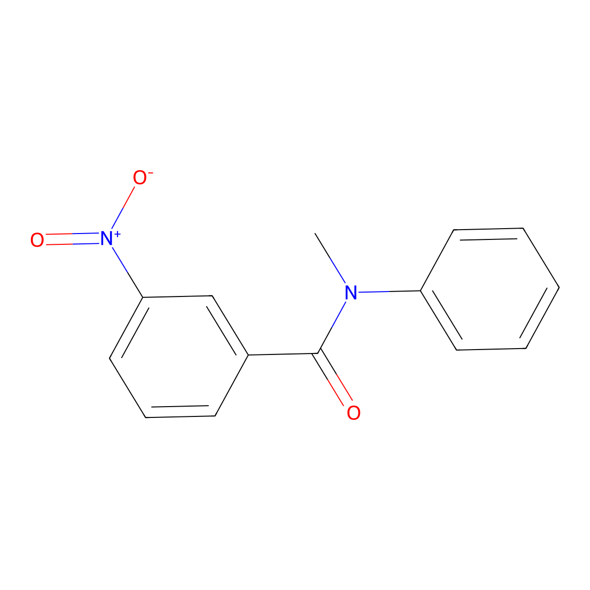 N-methyl-3-nitro-N-phenylbenzamide molecular structure, CAS 51774-44-8