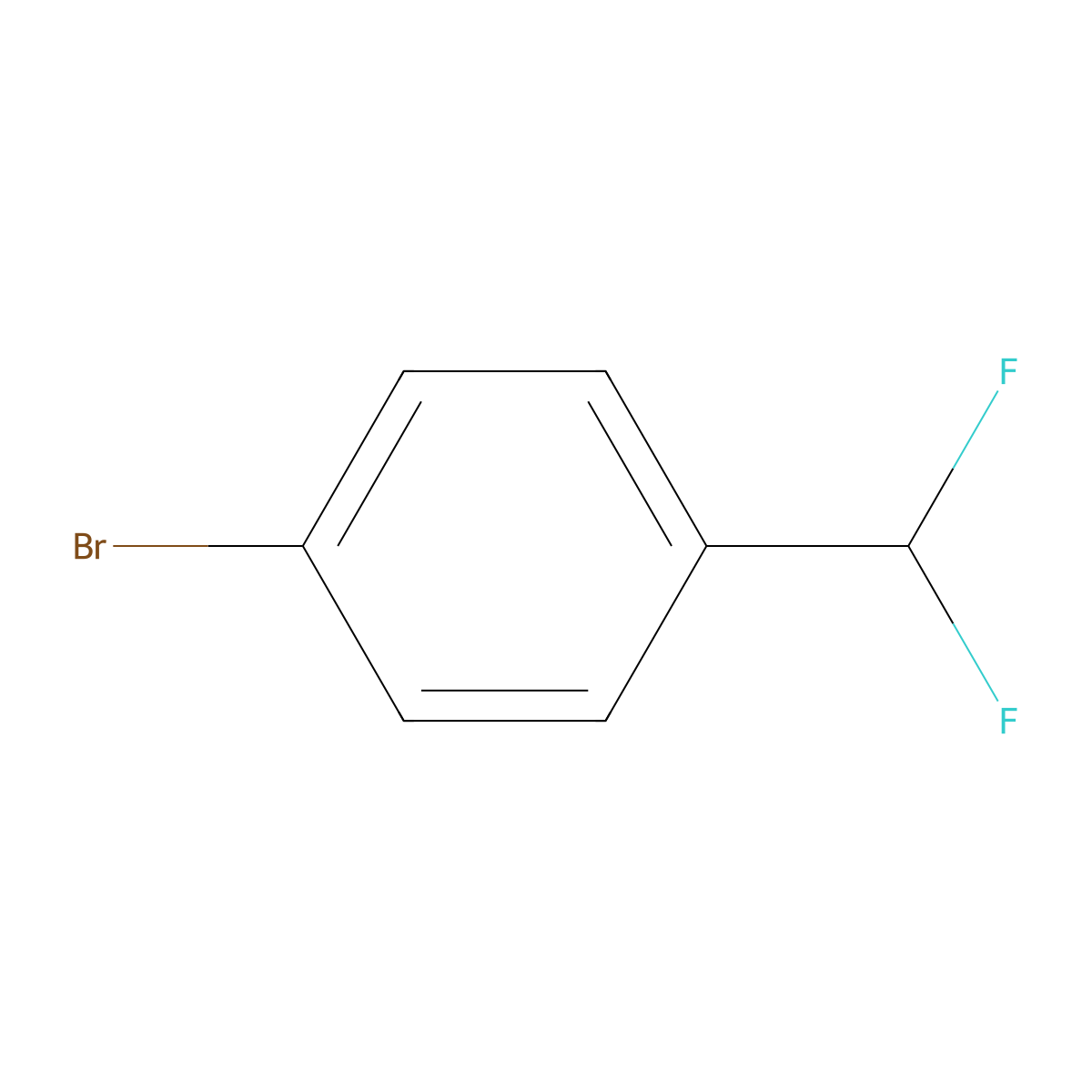 1-Bromo-4-(difluoromethyl)benzene molecular structure, CAS 51776-71-7