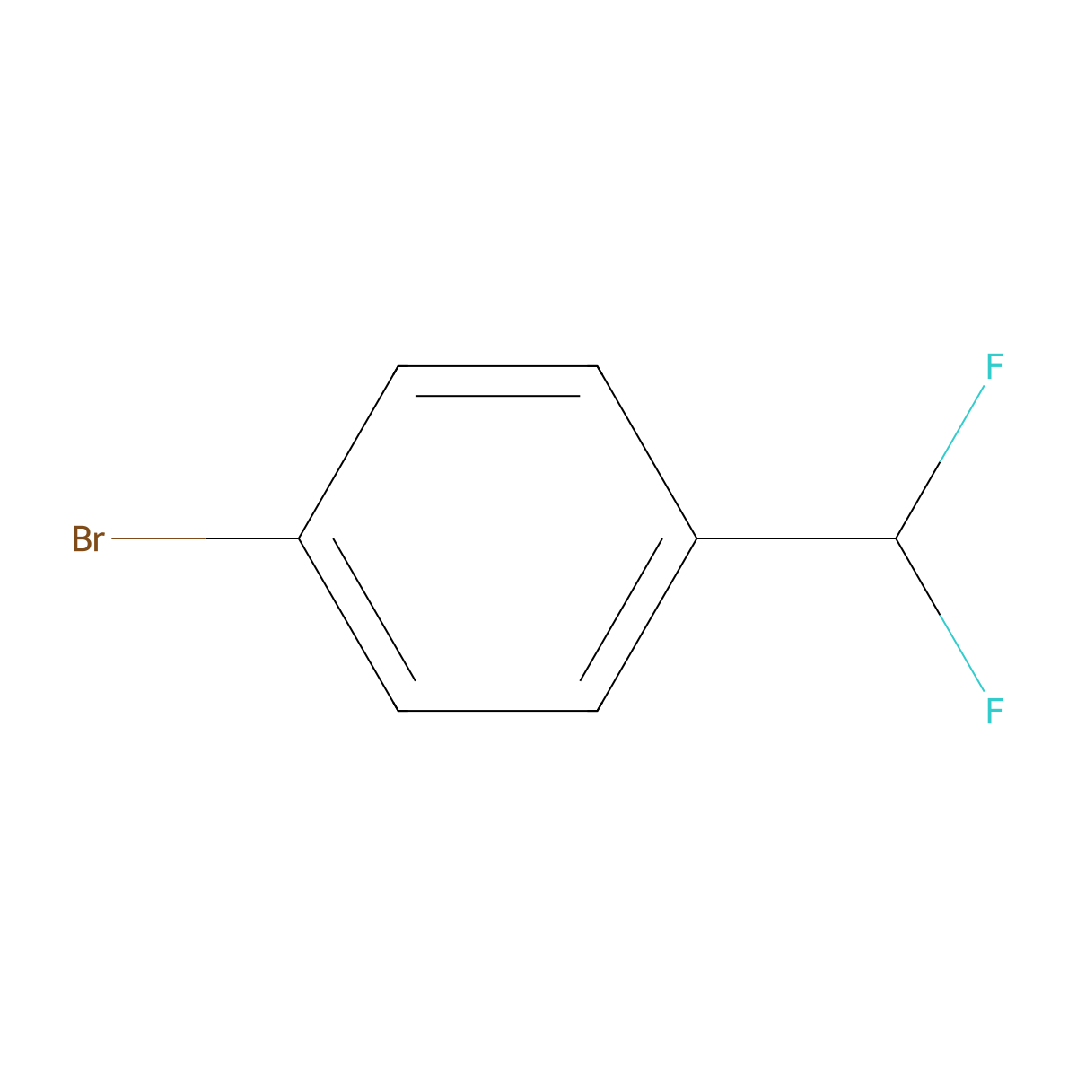 1-Bromo-4-(difluoromethyl)benzene molecular structure, CAS 51776-71-7