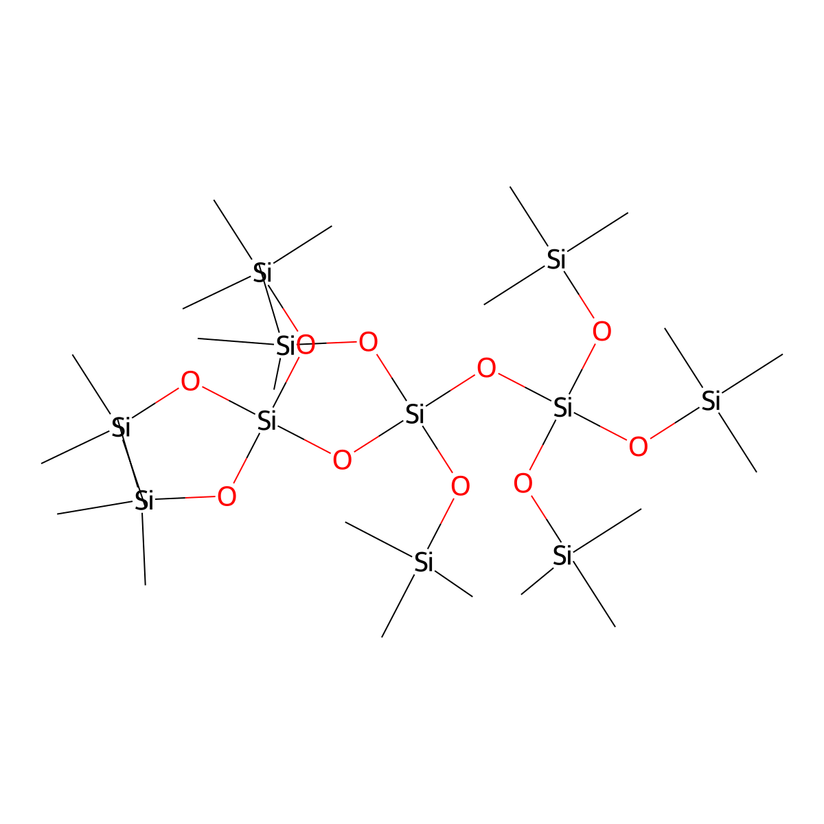 Octakis(trimethylsiloxy)silsesquioxane molecular structure, CAS 51777-38-9