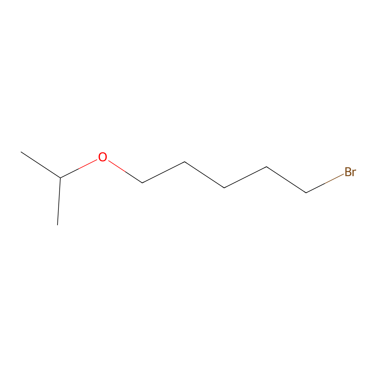 1-Bromo-5-(propan-2-yloxy)pentane molecular structure, CAS 51778-54-2