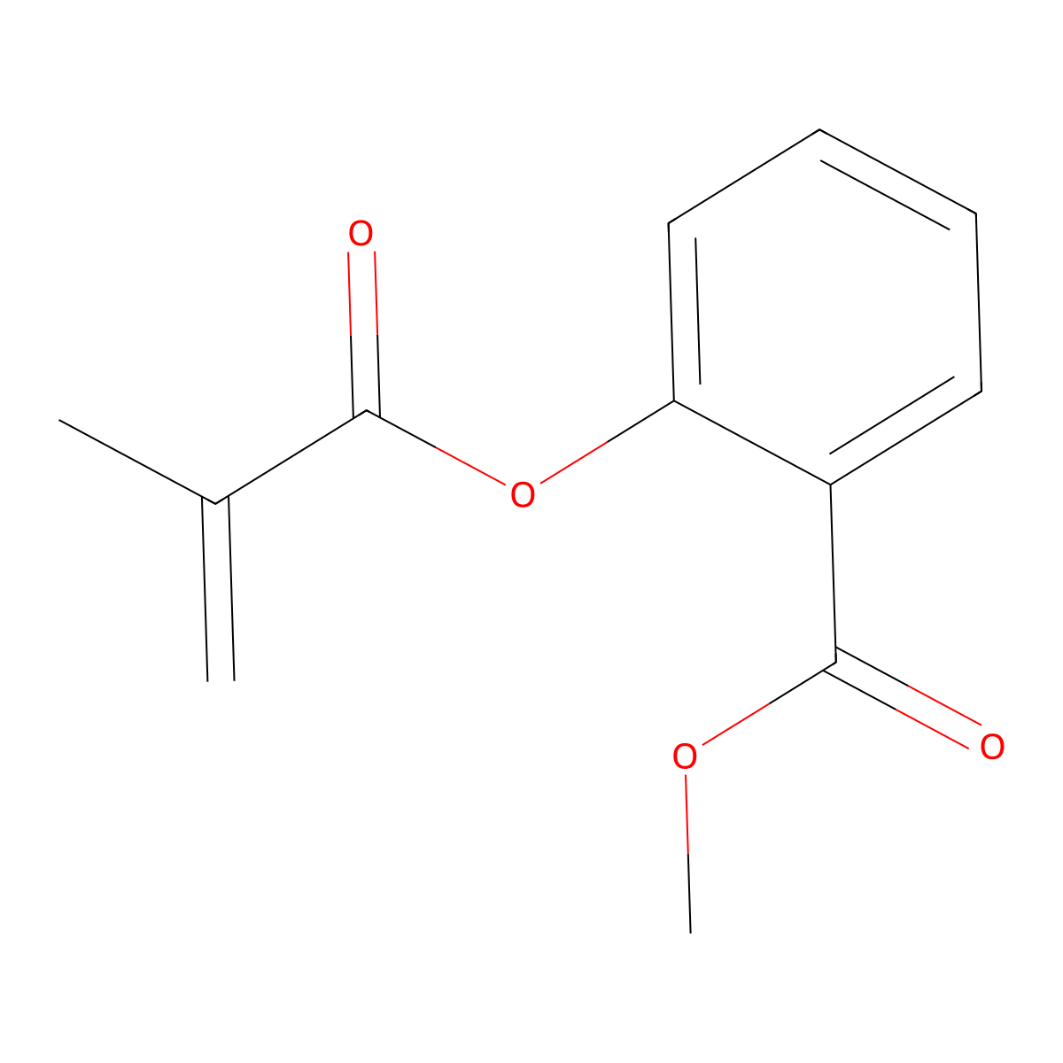 Methyl 2-[(2-methylacryloyl)oxy]benzoate molecular structure, CAS 51780-11-1