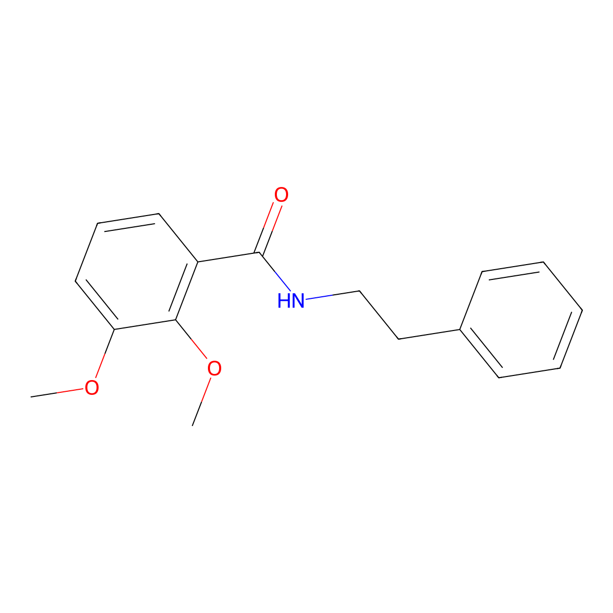2,3-dimethoxy-N-(2-phenylethyl)benzamide molecular structure, CAS 51780-36-0