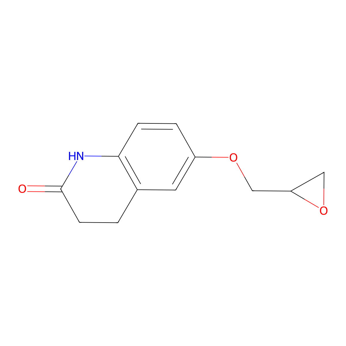 6-(Oxiran-2-ylmethoxy)-3,4-dihydroquinolin-2(1H)-one molecular structure, CAS 51780-90-6