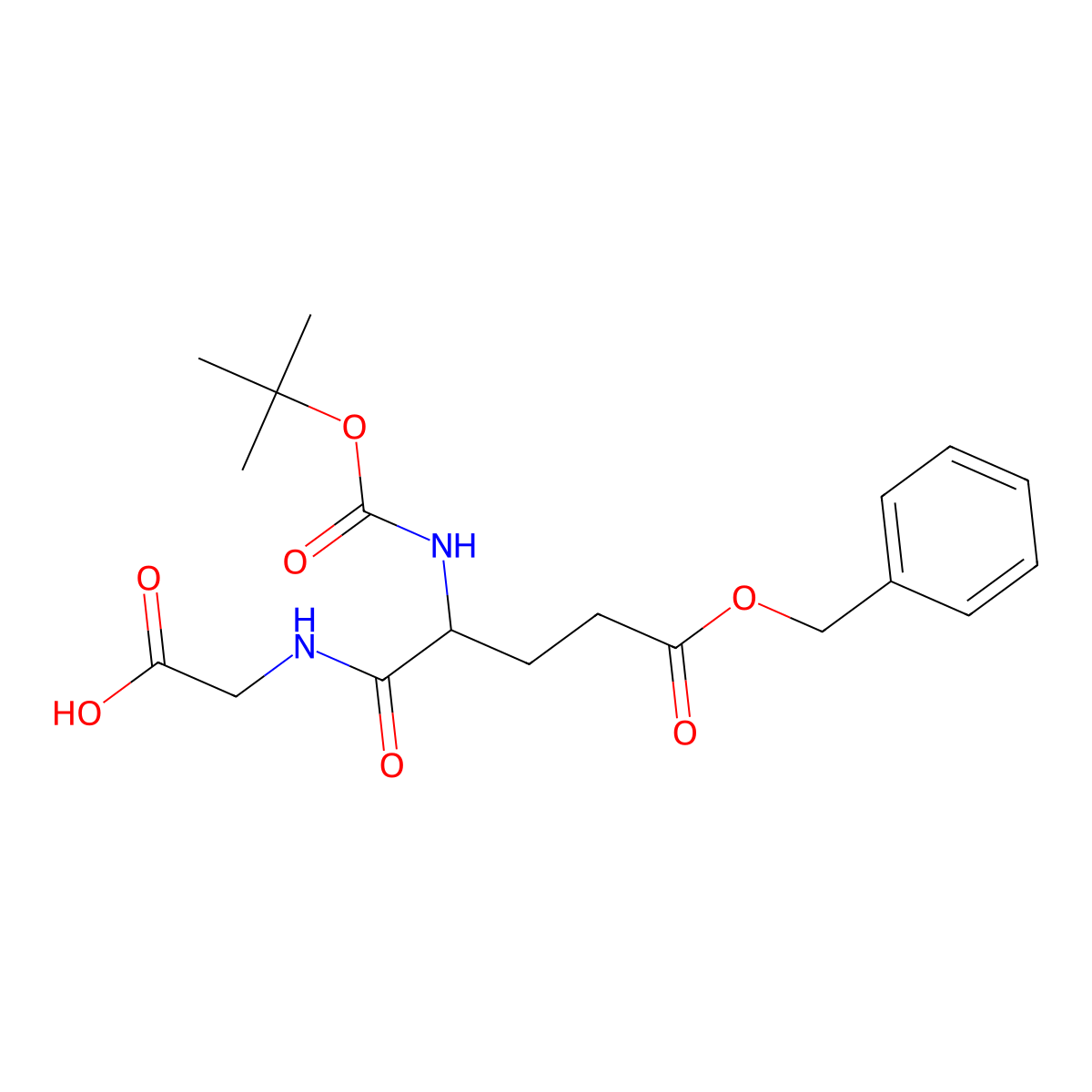 BOC-Glu(OBzl)-Gly-OH molecular structure, CAS 51782-82-2