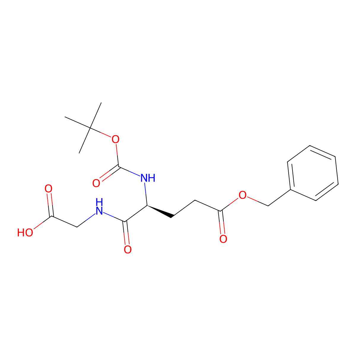 BOC-Glu(OBzl)-Gly-OH molecular structure, CAS 51782-82-2