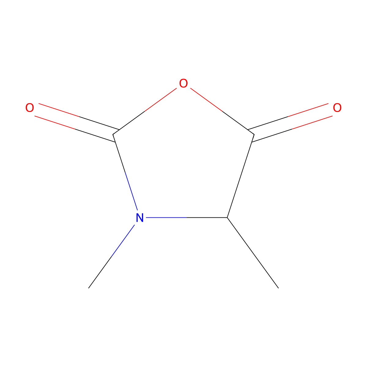 3,4-Dimethyl-1,3-oxazolidine-2,5-dione molecular structure, CAS 51784-00-0