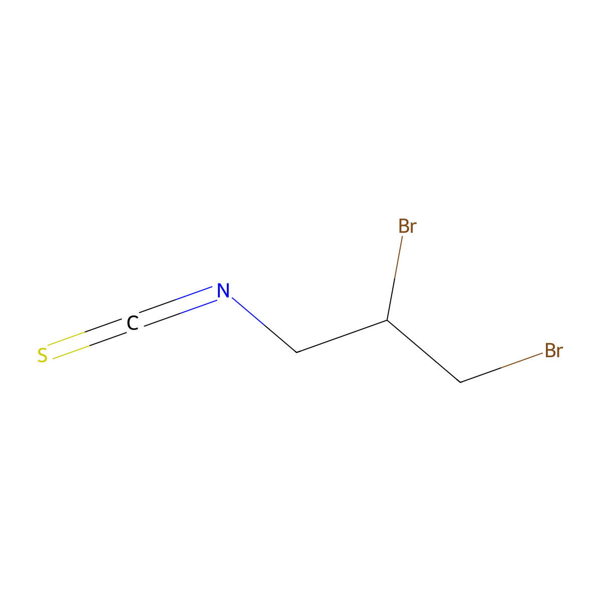 2,3-Dibromopropyl isothiocyanate molecular structure, CAS 51784-10-2