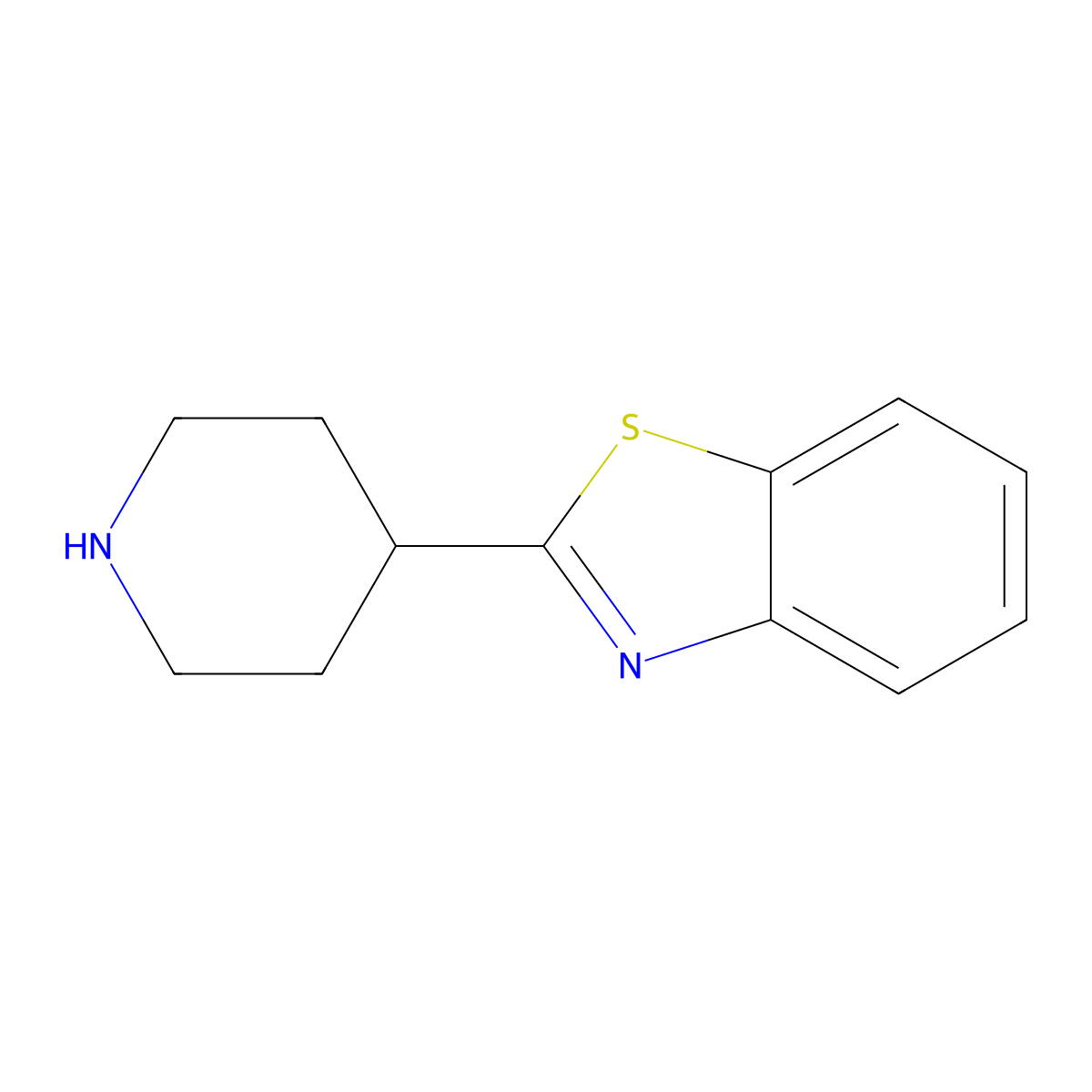 2-(Piperidin-4-yl)-1,3-benzothiazole molecular structure, CAS 51784-73-7
