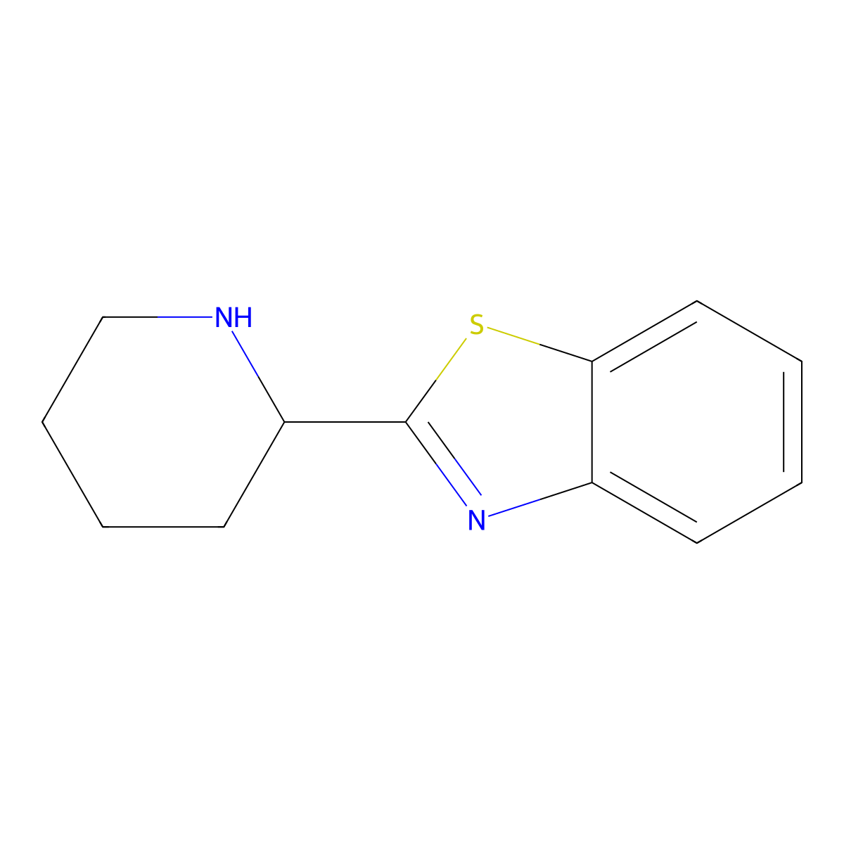 2-(Piperidin-2-yl)-1,3-benzothiazole molecular structure, CAS 51785-22-9