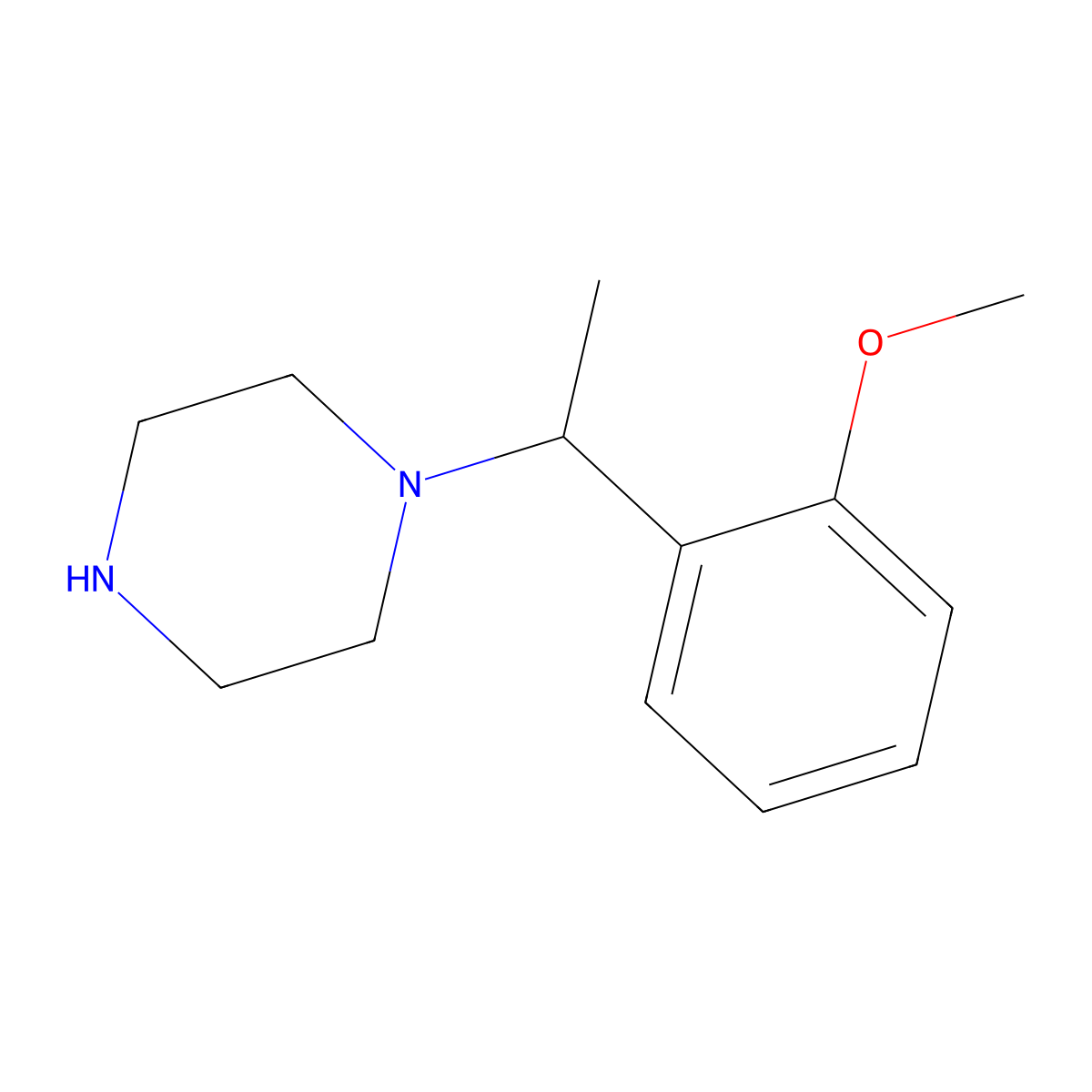 1-(1-(2-Methoxyphenyl)ethyl)piperazine molecular structure, CAS 517855-83-3