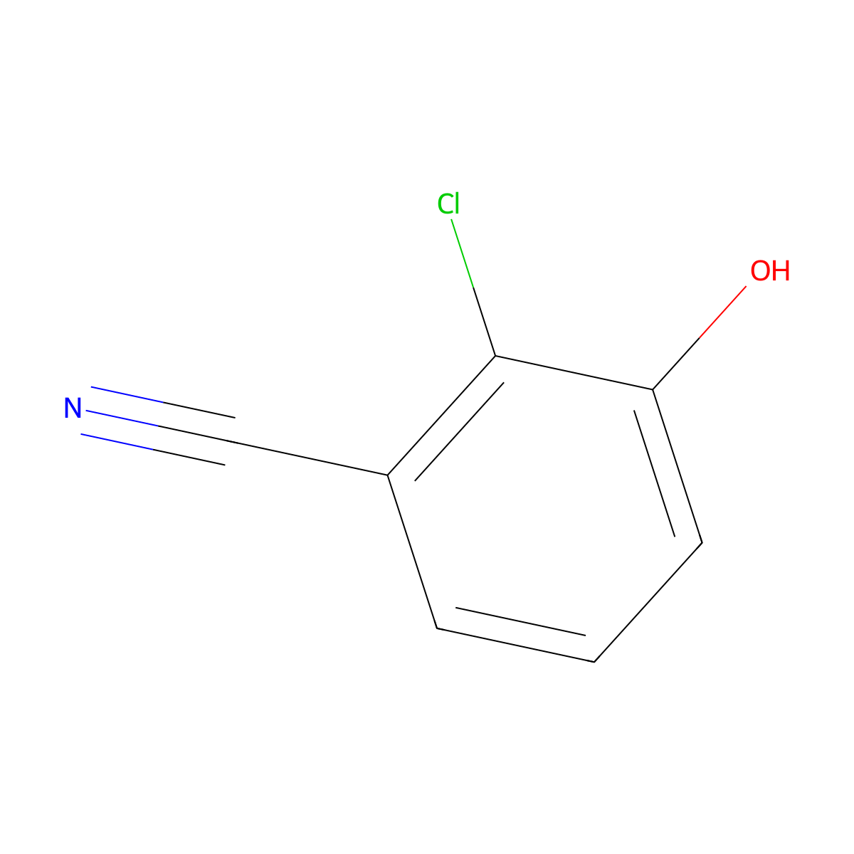 2-Chloro-3-hydroxybenzonitrile molecular structure, CAS 51786-11-9