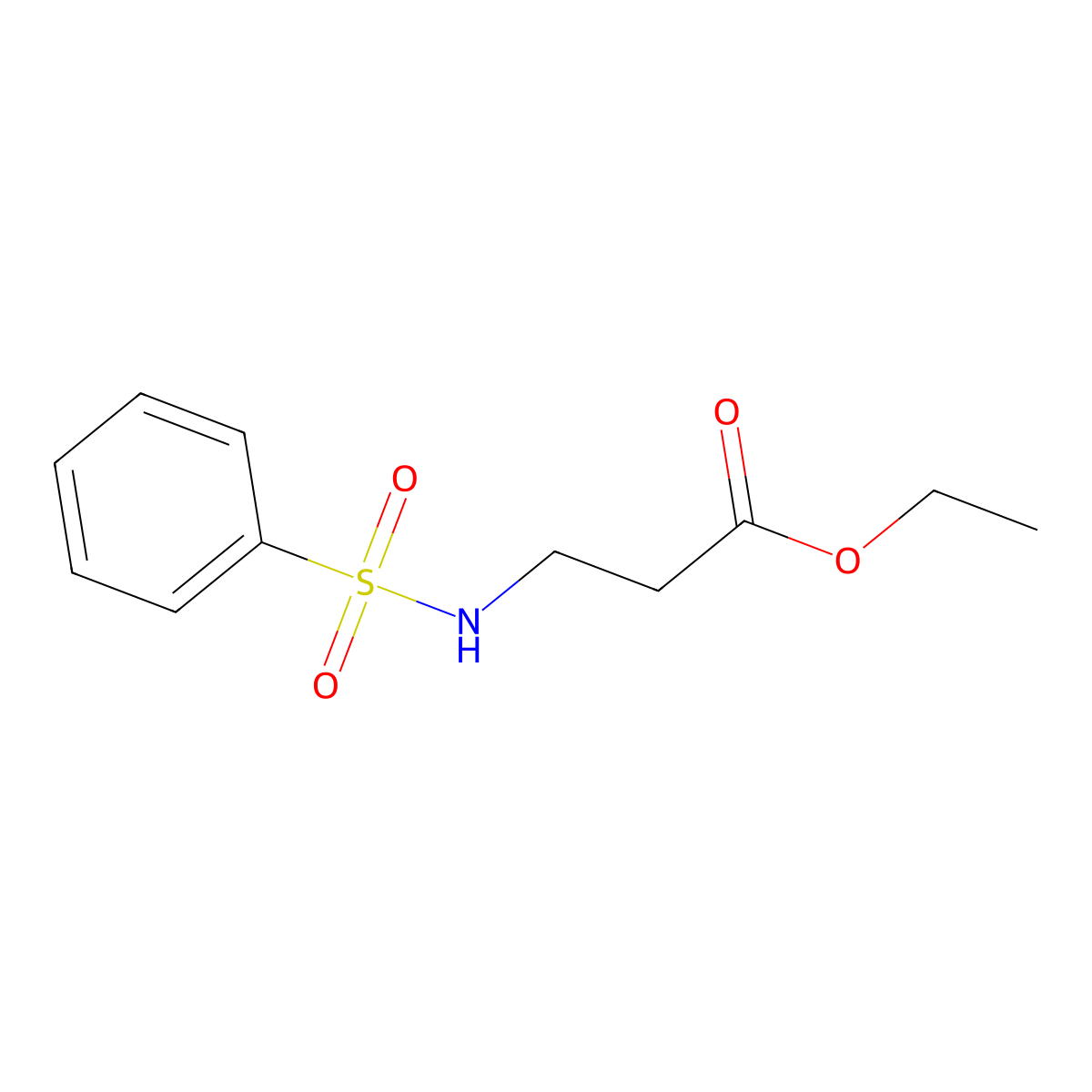 Ethyl 3-benzenesulfonamidopropanoate molecular structure, CAS 51786-12-0