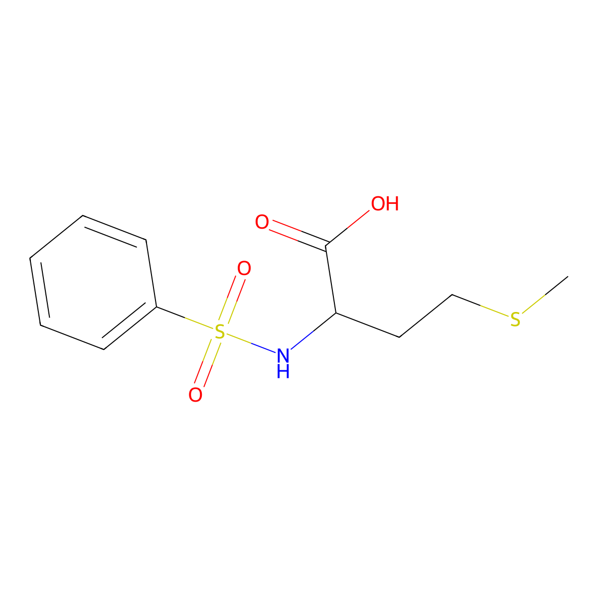 N-(Phenylsulfonyl)-L-methionine molecular structure, CAS 51786-15-3