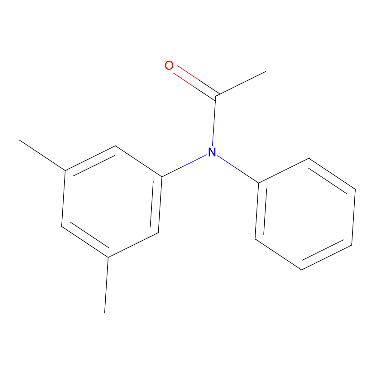 N-(3,5-dimethylphenyl)-N-phenylacetamide molecular structure, CAS 51786-48-2