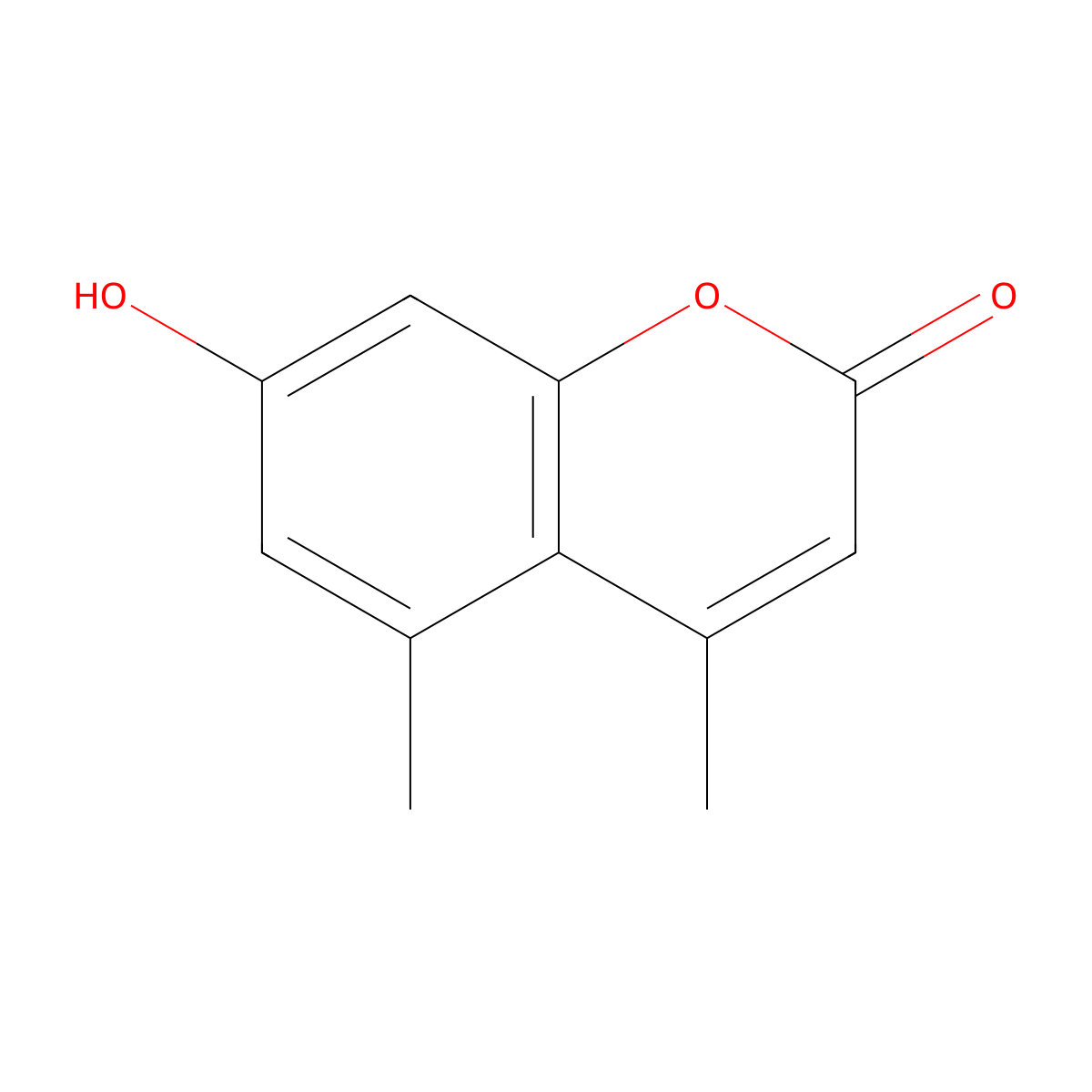 7-hydroxy-4,5-dimethyl-2H-chromen-2-one molecular structure, CAS 51786-56-2