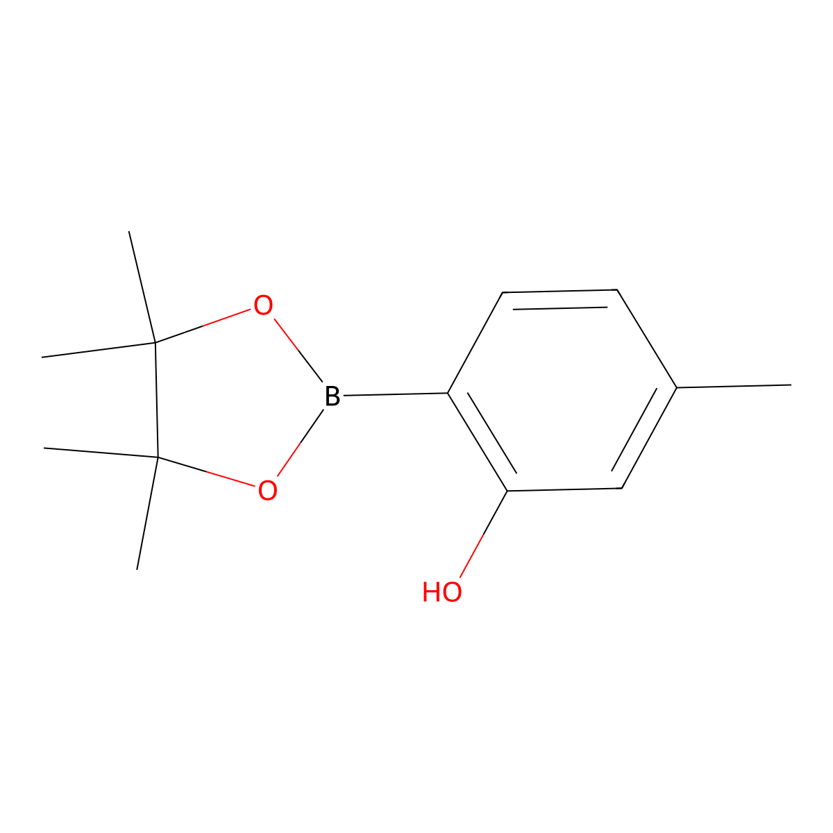 5-Methyl-2-(4,4,5,5-tetramethyl-1,3,2-dioxaborolan-2-yl)phenol molecular structure, CAS 517864-13-0
