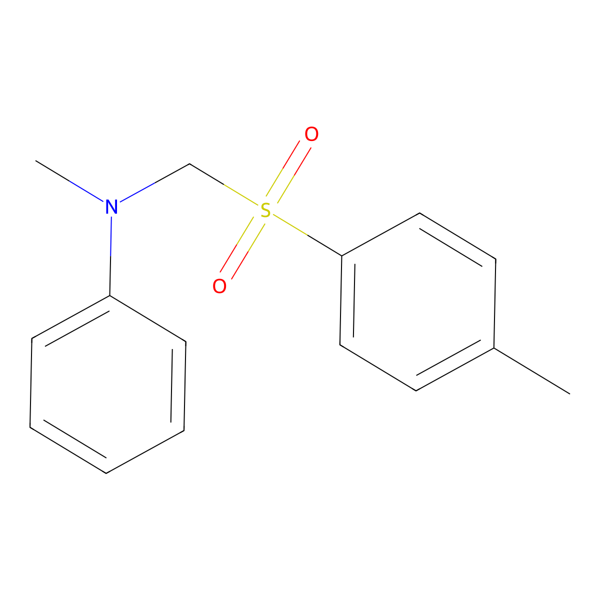 Benzenamine, N-methyl-N-[[(4-methylphenyl)sulfonyl]methyl]- molecular structure, CAS 51787-22-5