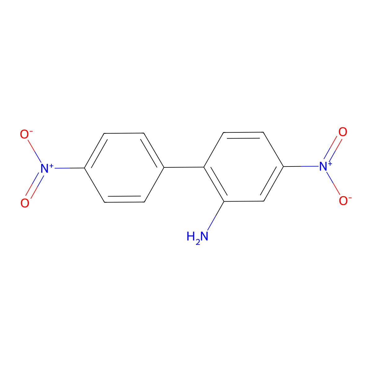 4,4'-Dinitro(1,1'-biphenyl)-2-amine molecular structure, CAS 51787-75-8