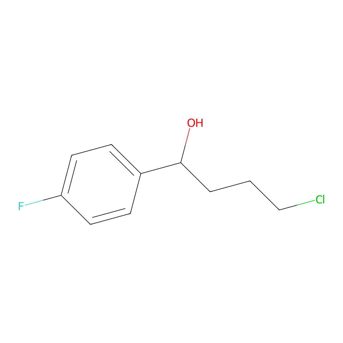 alpha-(3-Chloropropyl)-4-fluorobenzenemethanol molecular structure, CAS 51787-87-2