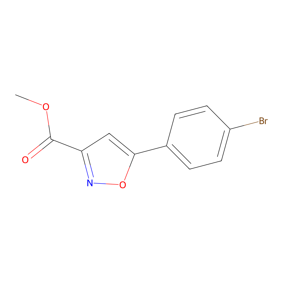Methyl 5-(4-bromophenyl)isoxazole-3-carboxylate molecular structure, CAS 517870-15-4