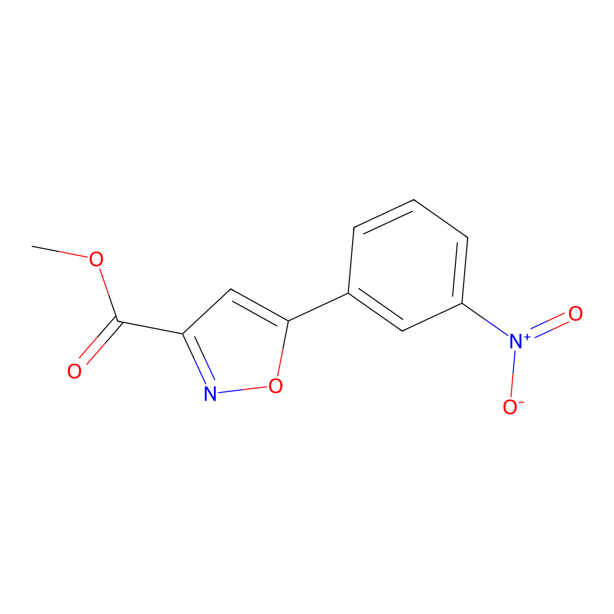 Methyl 5-(3-Nitrophenyl)isoxazole-3-carboxylate molecular structure, CAS 517870-18-7