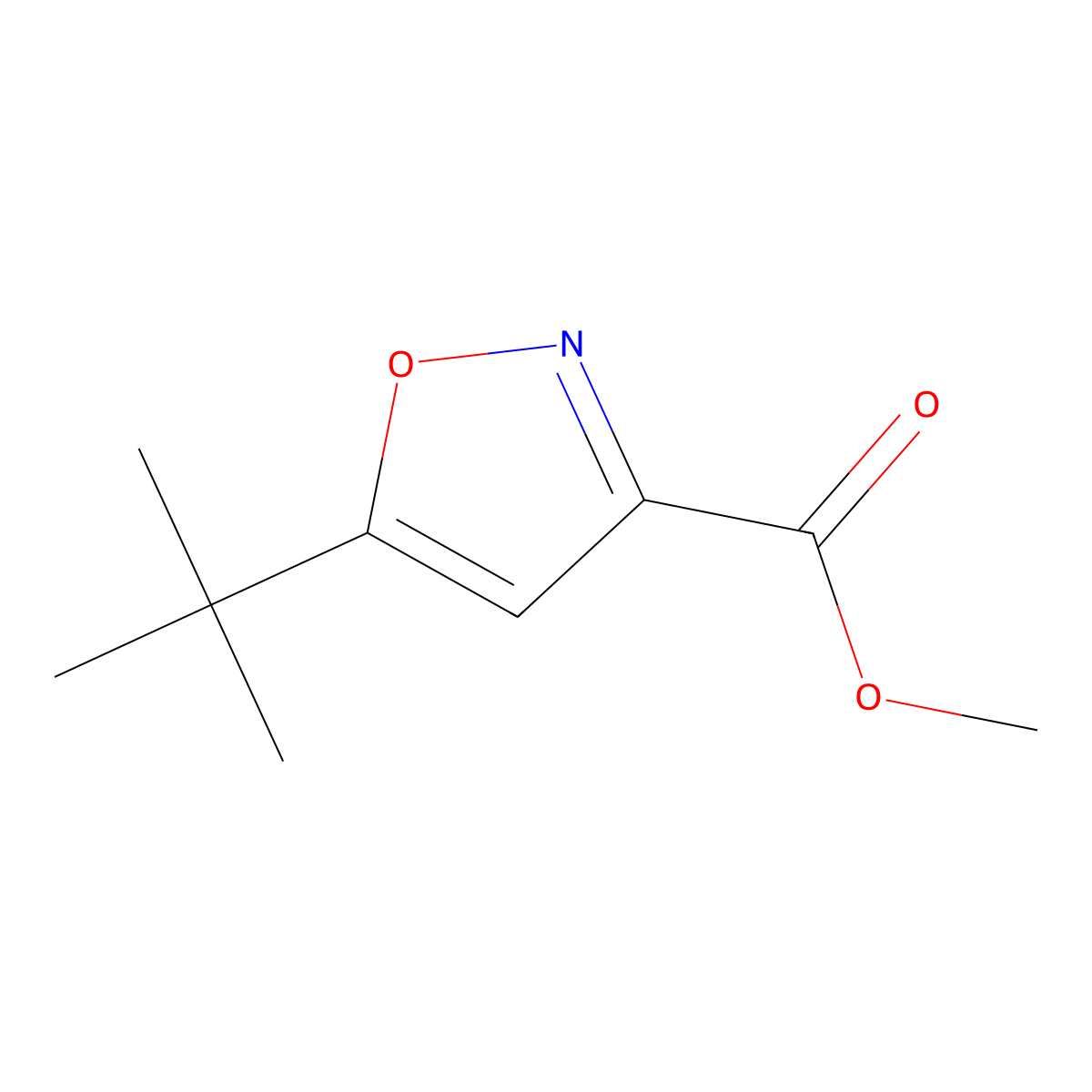 Methyl 5-(tert-butyl)isoxazole-3-carboxylate molecular structure, CAS 517870-22-3