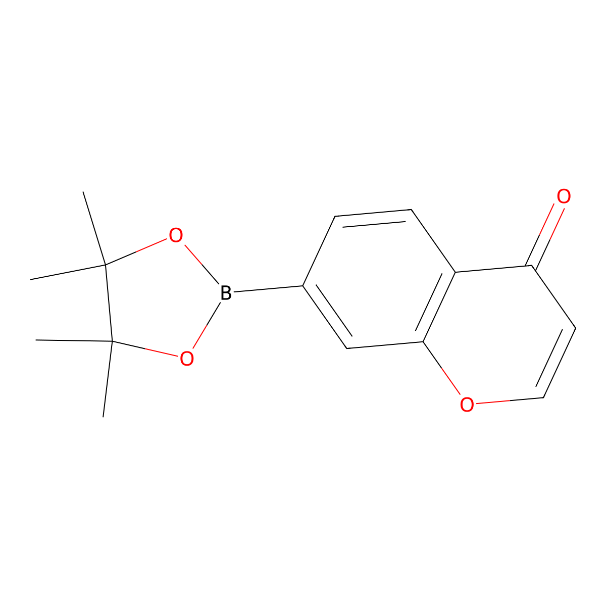 7-(4,4,5,5-Tetramethyl-1,3,2-dioxaborolan-2-yl)-4H-chromen-4-one molecular structure, CAS 517874-20-3