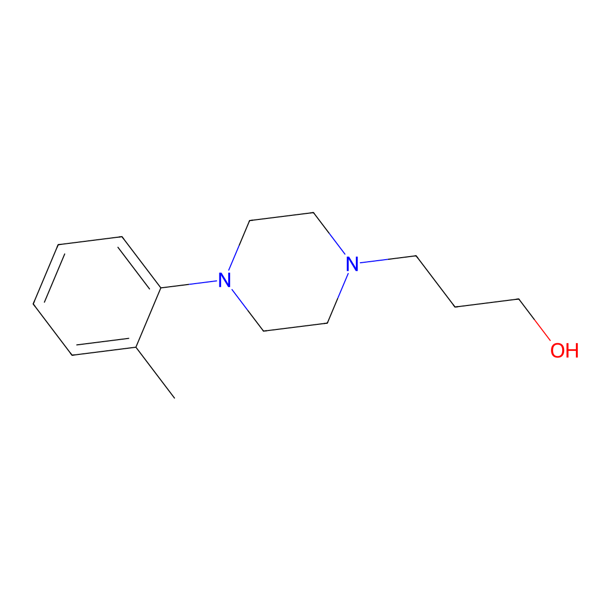 3-[4-(2-Methylphenyl)piperazin-1-yl]propan-1-ol molecular structure, CAS 51788-08-0