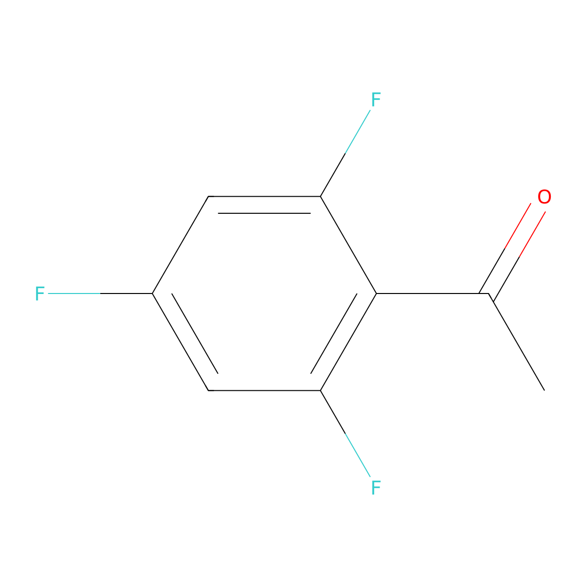 1-(2,4,6-Trifluorophenyl)ethan-1-one molecular structure, CAS 51788-77-3